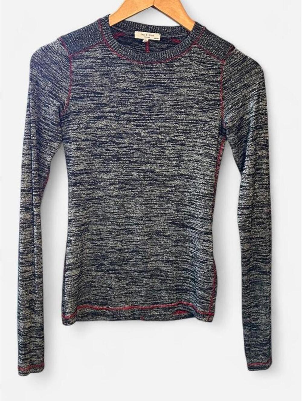 Rag & Bone Women's Grey and Multi Blous